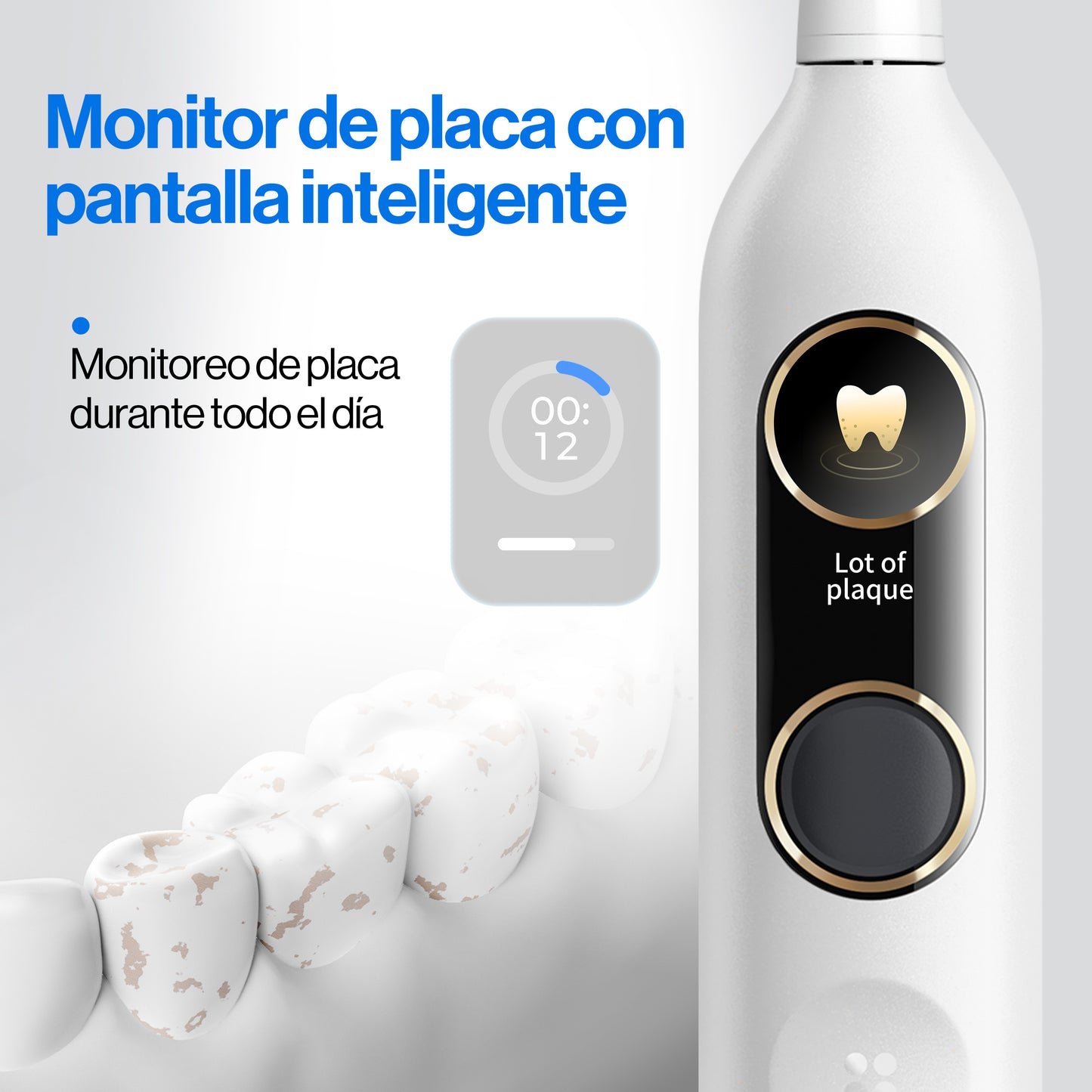 Cepillo Eléctrico Sónico Y10PRO con 4 cabezales