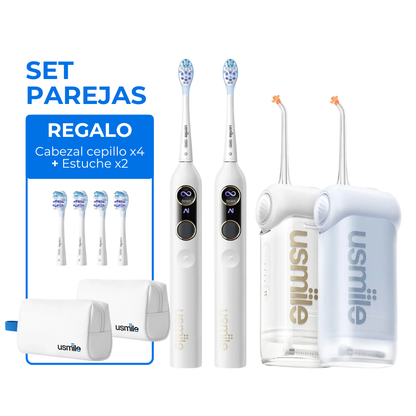 Cepillo Eléctrico Sónico Y10PRO x2 + Irrigador Bucal C10 x2