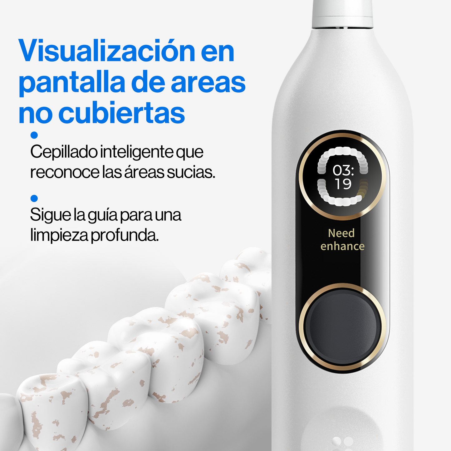 Cepillo Eléctrico Sónico Y10PRO con 4 cabezales